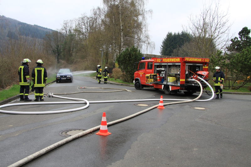 Übung der Freiwilligen Feuerwehr in Ahrbrück
